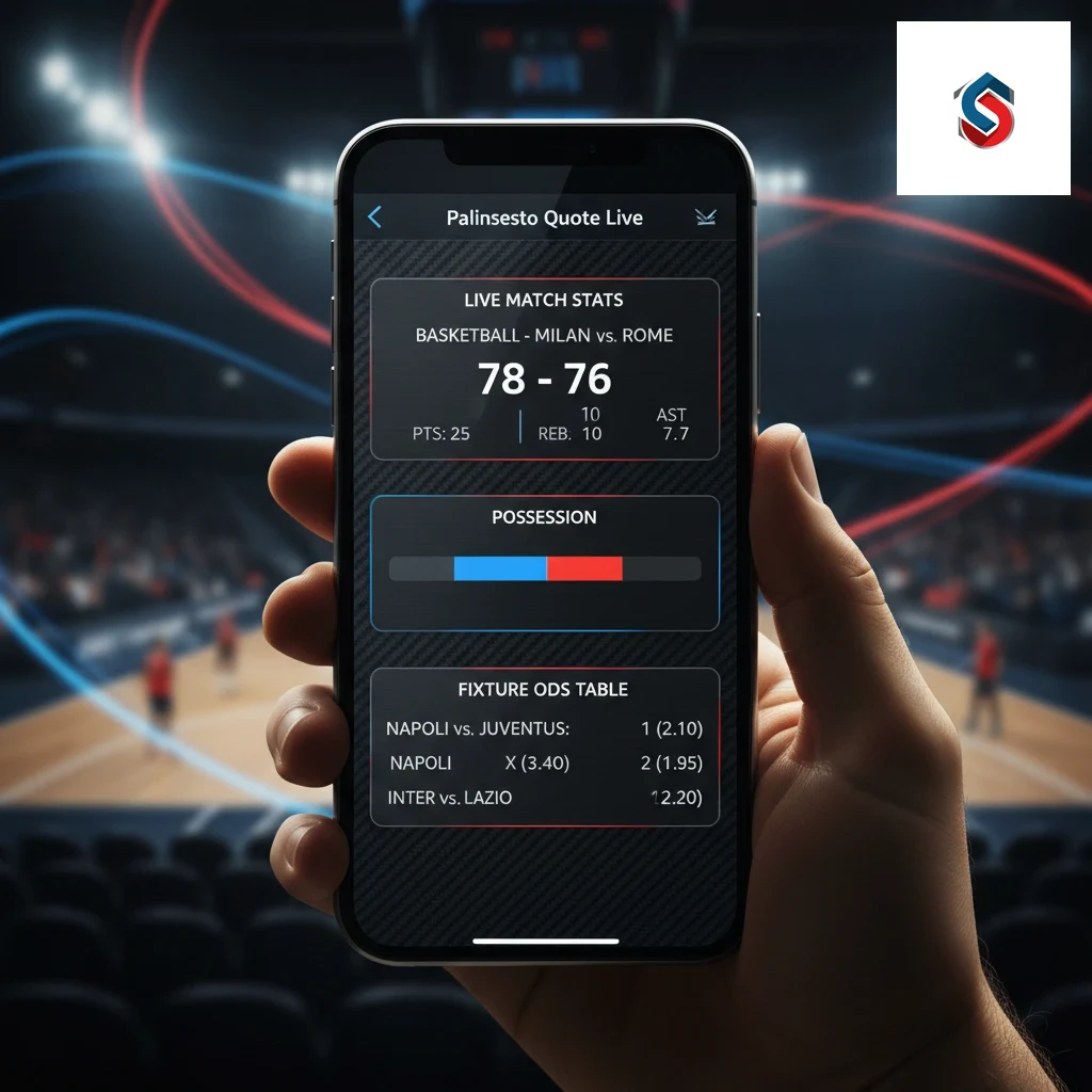 Schermata dell interfaccia con quote live e mercati in tempo reale su smartphone
